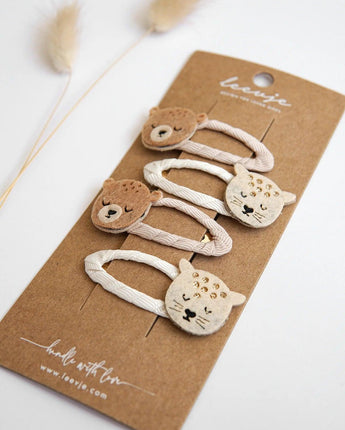 leevje Haarspangen - Bear & Leopard clips - Makimo - Smart Kids