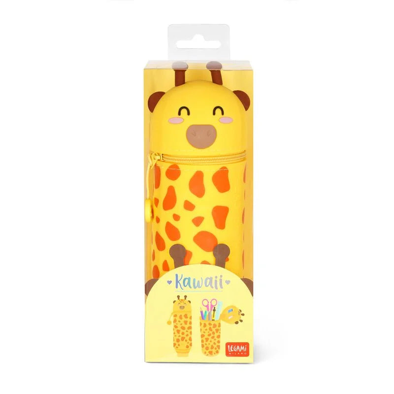 LEGAMI 2-in-1 Silikon-Federmäppchen "Kawaii" - Giraffe - Makimo - Smart Kids