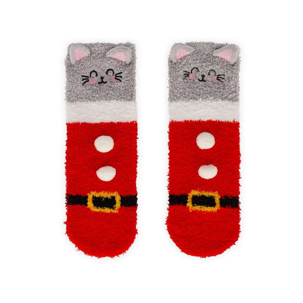 Legami It’s a Match! Anti-Rutsch-Socken Kitty Santa für Kinder