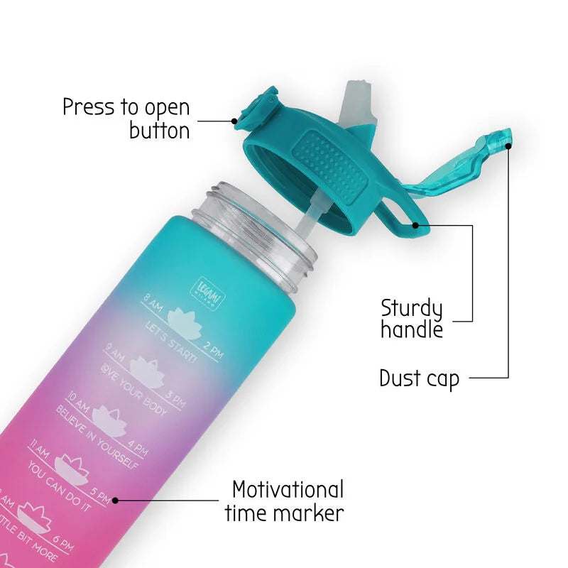 LEGAMI Motivierende Trinkflasche - "Love Yourself" Sunrise Vibes - Makimo - Smart Kids
