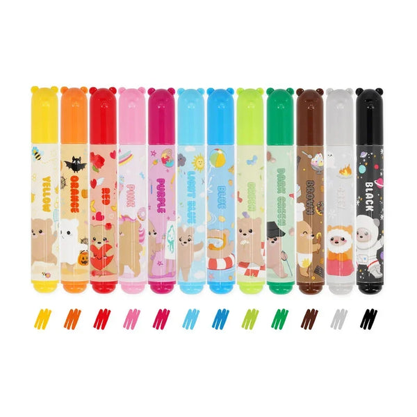 LEGAMI Set mit 12 Filzstiften "Teddy Friends" - Teddy Bear - Makimo - Smart Kids