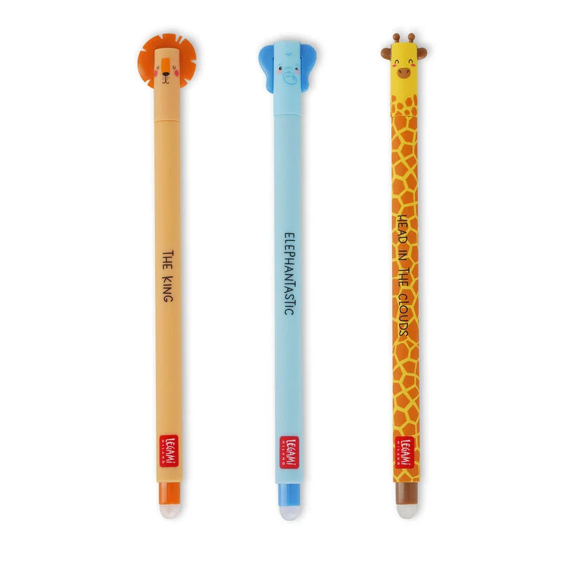 LEGAMI Set mit drei löschbaren Gelstiften - Wild Savannah - Makimo - Smart Kids