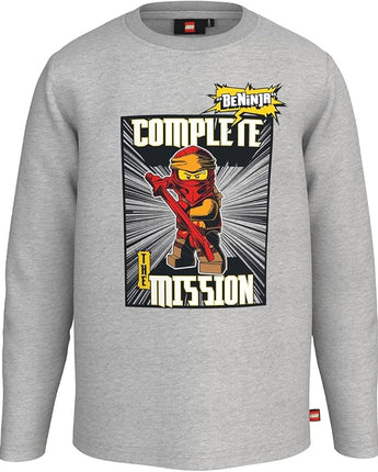 LEGO Ninjago - Langarmshirt LWTAYLOR 110 in Grau - Makimo - Smart Kids