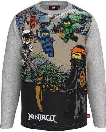 LEGO Ninjago - Langarmshirt LWTAYLOR 912 in Grey Melange - Makimo - Smart Kids