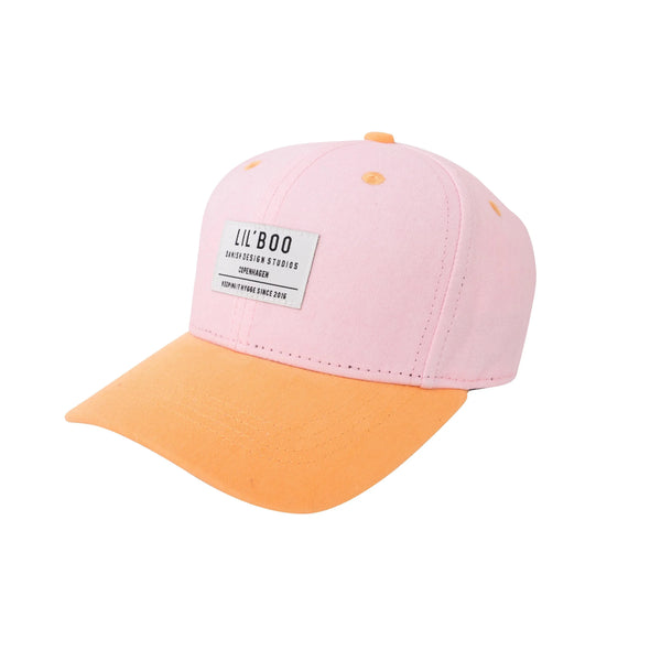 Lil´Boo-Organic Block Snapback - Pink/Orange - Makimo - Smart Kids