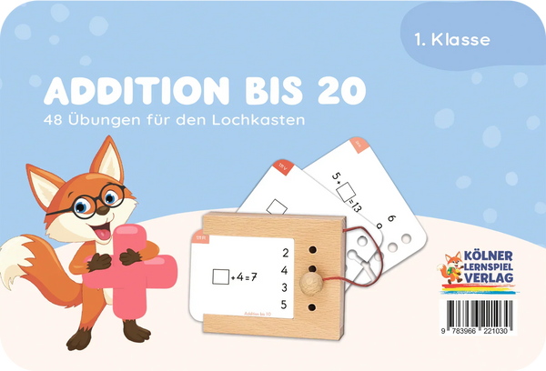 Addition bis 20 - Lochkasten Kartensatz Mathematik Grundschule Training - Makimo - Smart Kids