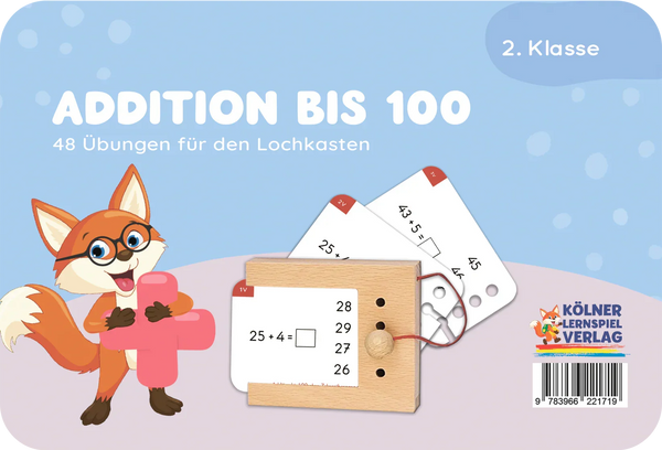Addition bis 100 - Lochkasten Kartensatz Mathematik 2. Klasse Training - Makimo - Smart Kids
