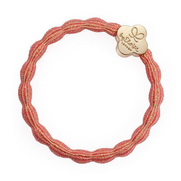 Metallic Gold Quatrefoil Coral Pink - Makimo - Smart Kids