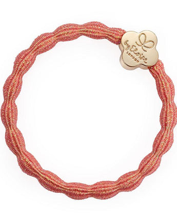 Metallic Gold Quatrefoil Coral Pink - Makimo - Smart Kids