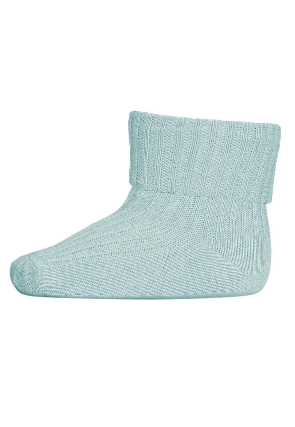 MP Denmark - Cotton Rib Baby Sock - Aquamarine - Makimo - Smart Kids