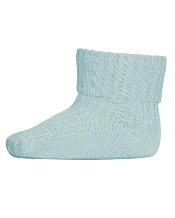 MP Denmark - Cotton Rib Baby Sock - Aquamarine - Makimo - Smart Kids