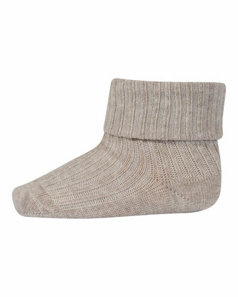 MP Denmark - Cotton Rib Baby Sock - Creme Melange - Makimo - Smart Kids