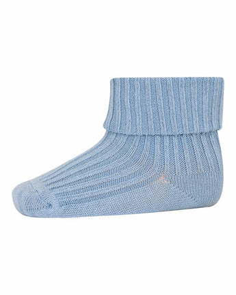 MP Denmark - Cotton Rib Baby Sock - Dusty Blue - Makimo - Smart Kids