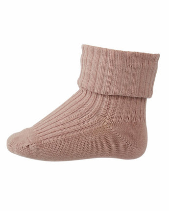 MP Denmark - Cotton Rib Baby Sock - Wood Rose - Makimo - Smart Kids