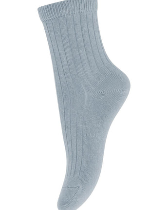 MP Denmark - Cotton Rib Sock - Dusty Blue - Makimo - Smart Kids