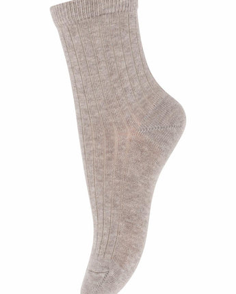 MP Denmark - Cotton Rib Sock - Light Brown - Makimo - Smart Kids