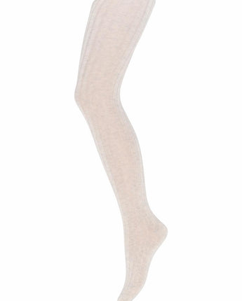 MP Denmark - Cotton Rib Tights - Creme Melange - Makimo - Smart Kids