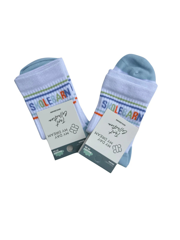 My Day My Dream - Socken - Text Collection - SKOLEBARN Blå - Makimo - Smart Kids