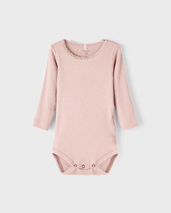 Name It Baby - Baby gerippter langarm Body für Mädchen - Makimo - Smart Kids