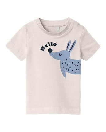 Name It Baby - T-Shirt Best Friends "Hello" in Jet Stream - Makimo - Smart Kids