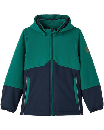 Name It Kids - Softshelljacke NKMALFA Block in Forest Biome - Makimo - Smart Kids