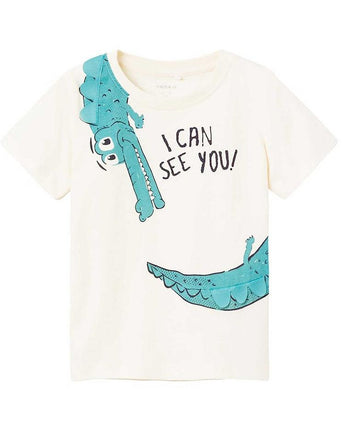 Name It Mini - T-Shirt NMMDANTE SEE YOU in jet stream - Makimo - Smart Kids