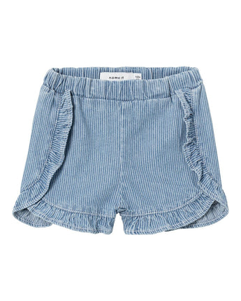 NAME IT - NBFROSE REG STRIPE DNM SHORTS 7440-IP H - Shorts für Babys, Mädchen, Blau - Makimo - Smart Kids