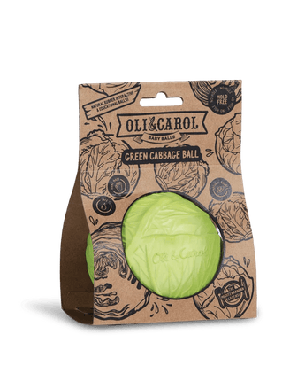 Oli&Carol Green Cabbage Baby Ball aus 100% Naturkautschuk - Makimo - Smart Kids