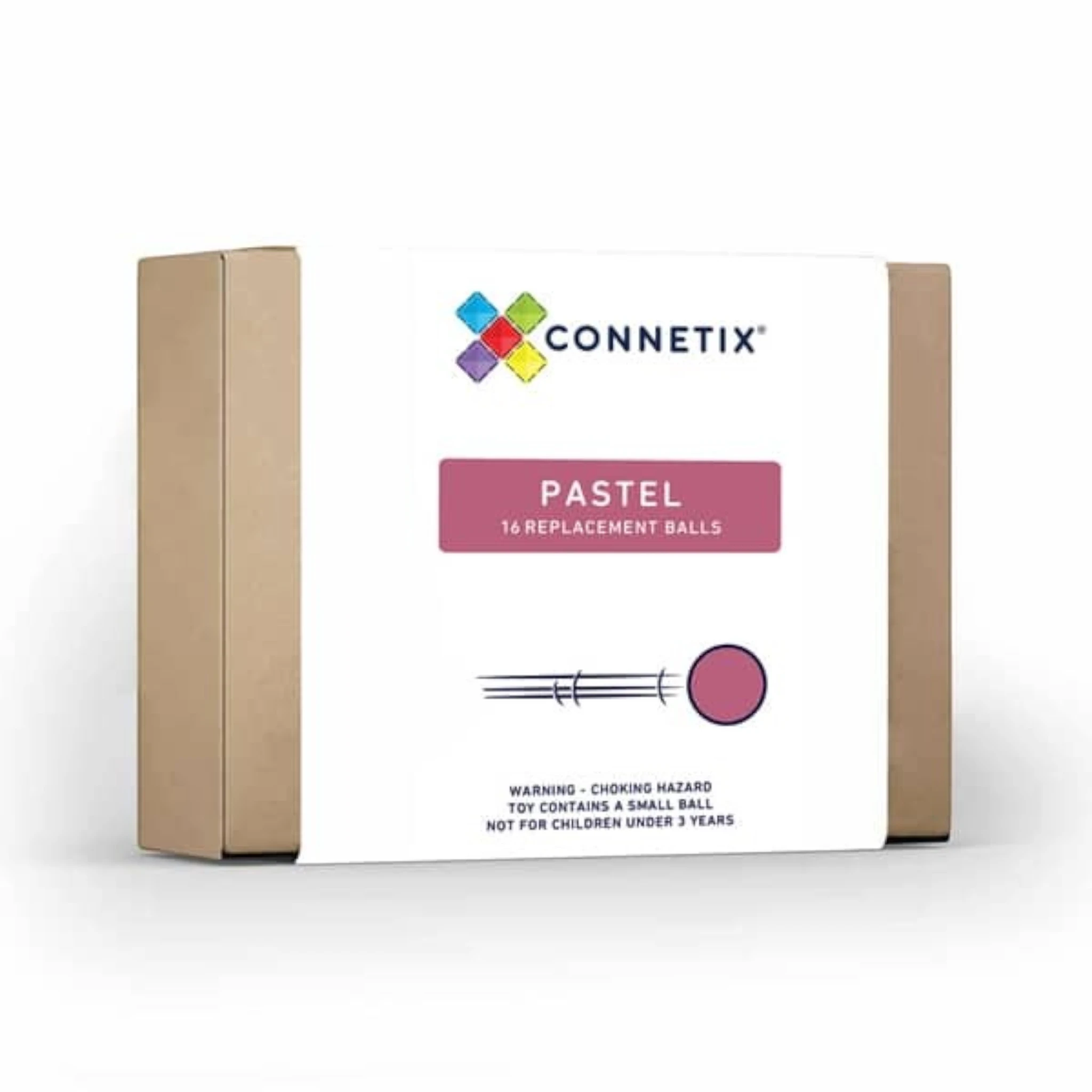 CONNETIX Pastel Ball Pack 16 pc - Holzkugeln für Kugelbahn in Pastellfarben - Makimo - Smart Kids