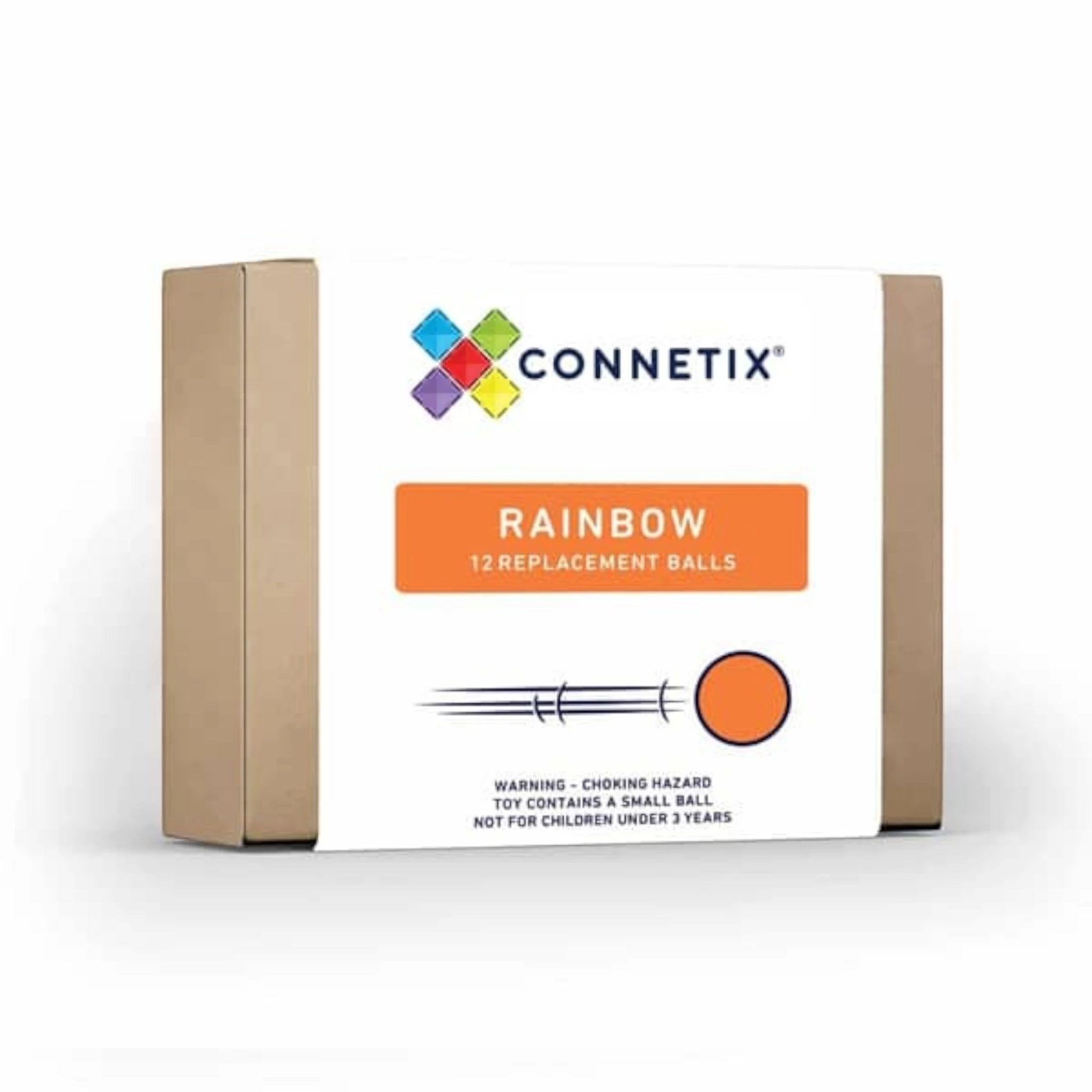 CONNETIX Rainbow Ball Pack 12 pc - Holzkugeln für Kugelbahn in Regenbogenfarben - Makimo - Smart Kids
