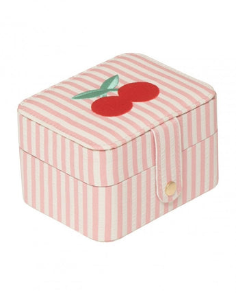 Stripy Cherry Jewellery Box - Gestreifte Schmuckbox mit Kirschenmotiv von Rockahula