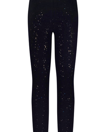 ToPo - Thermo Leggings mit Allover Foilprint Glitzer