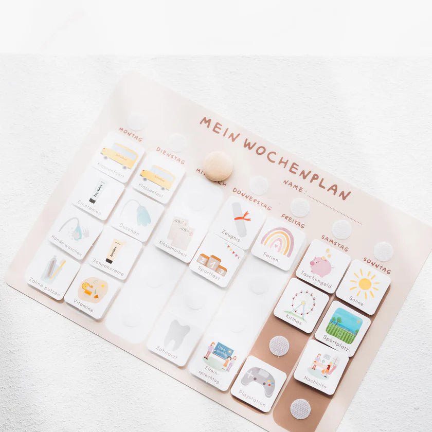 Routinchen Wochenplaner A4 inkl. inkl. 525 Symbole - Beige