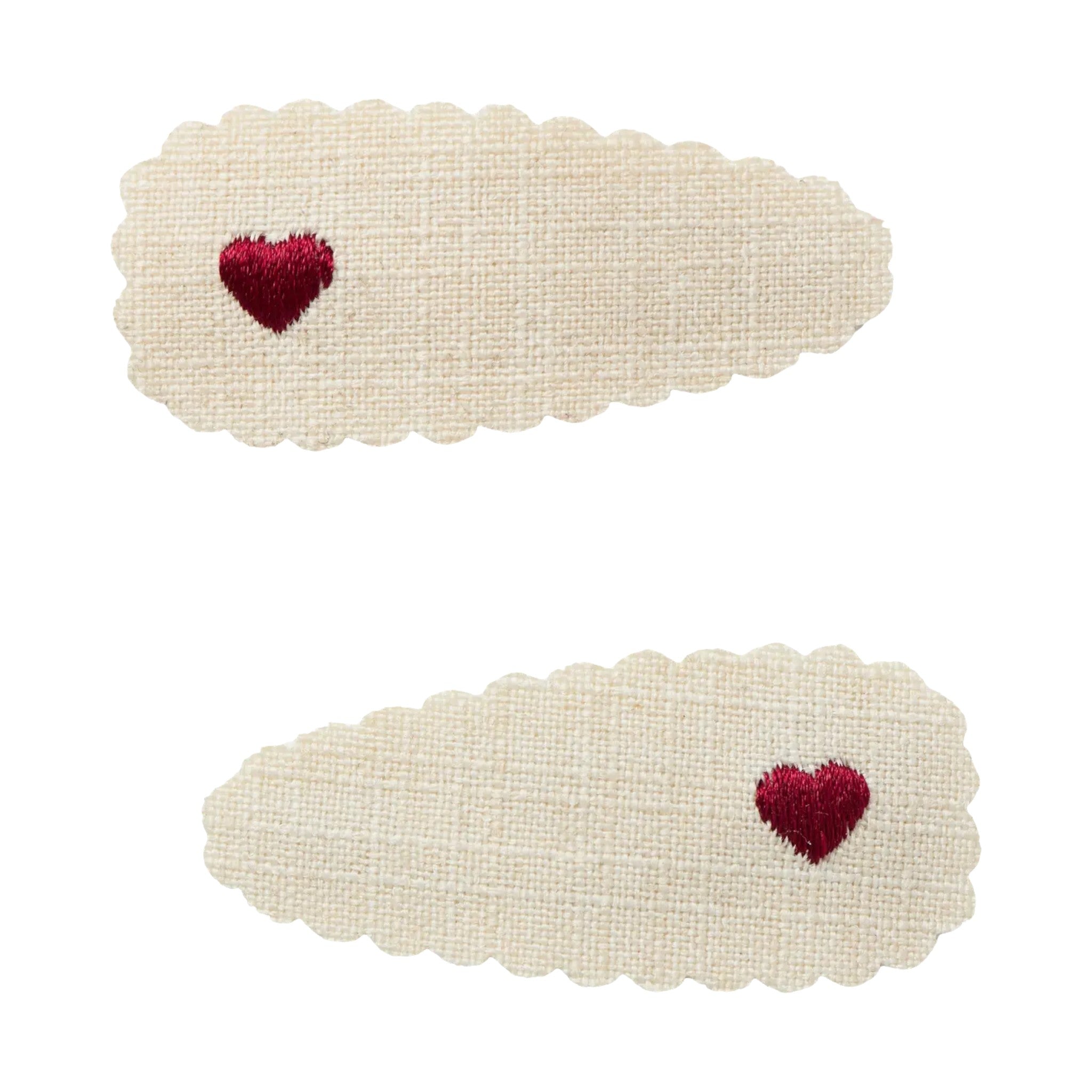 Lil'Atelier – 2er-Set Haarspangen Turtledove mit Herz