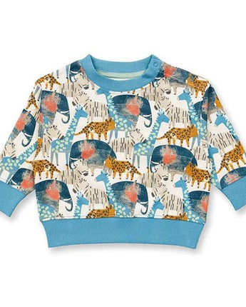 Sense Organics - Baby Sweatshirt mit Tierdruck - Modell SIAM - Makimo - Smart Kids