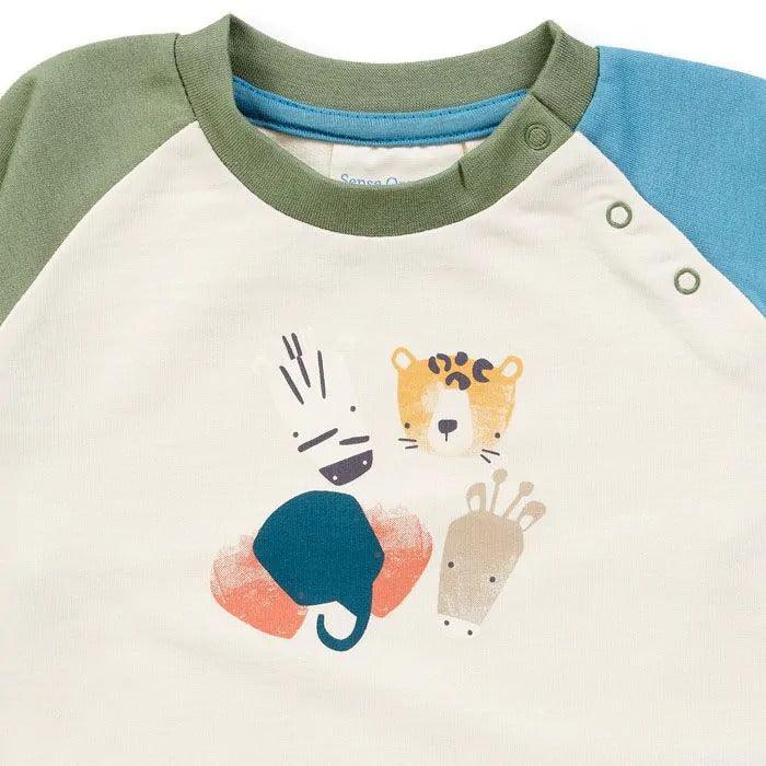 Sense Organics - Baby Sweatshirt - Modell BUDA - Tierdruck - Makimo - Smart Kids
