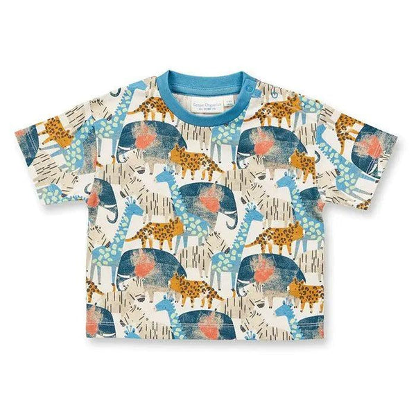 Sense Organics - Baby T-Shirt - Modell ANTON - Safari - Makimo - Smart Kids