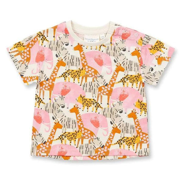 Sense Organics - Baby T-Shirt - Modell LINA - Safaridruck - Makimo - Smart Kids