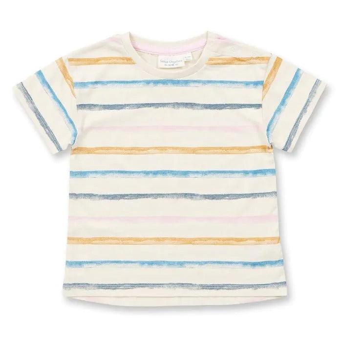 Sense Organics - Mädchen T-Shirt mit Streifendruck -Modell LINA - Makimo - Smart Kids