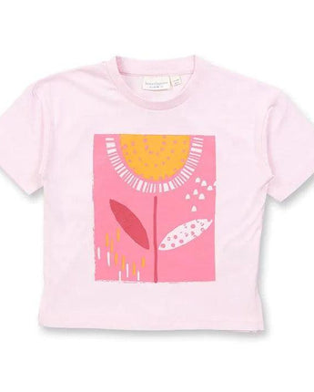 Sense Organics - Mädchen T-Shirt - Modell SOPHIE Rosa mit Blumendruck - Makimo - Smart Kids