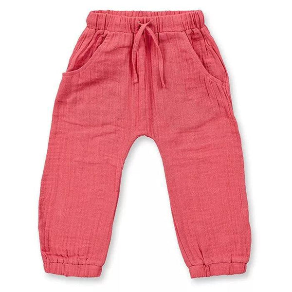 Sense Organics - Modell LOKI - Babyhose Musselin Himbeere - Makimo - Smart Kids