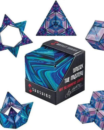 Shashibo Cube "MYSTIC OCEAN" – Geometrischer Magnetwürfel & 3D-Lernpuzzle - Makimo - Smart Kids