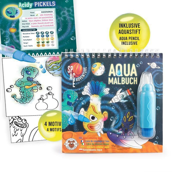 SPACE ADVENTURE Aqua-Malbücher inklusive Stift - Makimo - Smart Kids