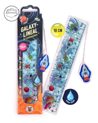 SPACE ADVENTURE Galaxy-Lineal 18cm & Lesezeichen - Makimo - Smart Kids