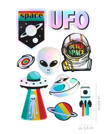 SPACE ADVENTURE Galaxy Sticker Holographie 9er-Set - Makimo - Smart Kids