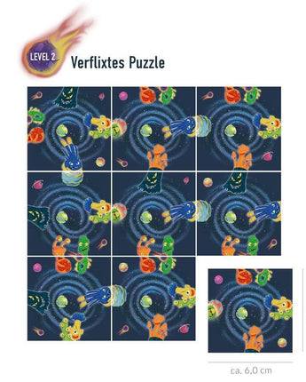 SPACE ADVENTURE Verflixtes Puzzle „Alienjagd” 2in1 - Makimo - Smart Kids