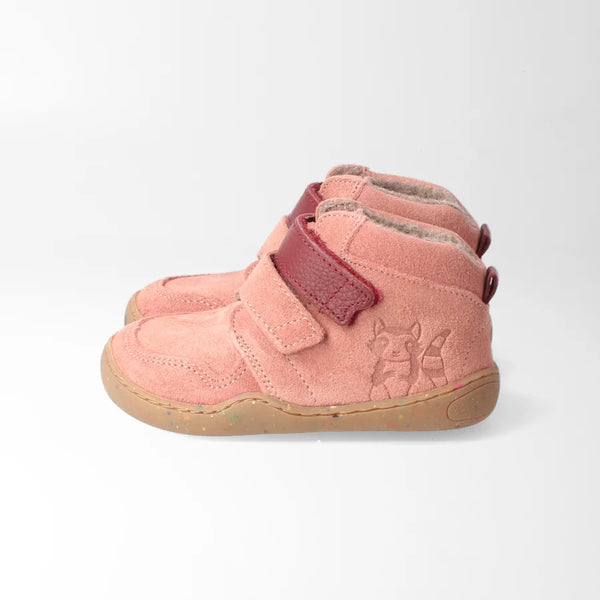 bLIFESTYLE waschbärSTYLE altrosa - Bio-Leder Kinderschuhe mit Wollvlies
