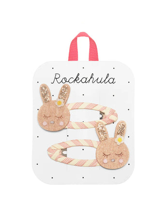 Stripy Bunny Clips – Haarklammern mit glitzernden Hasenmotiven von Rockahula - Makimo - Smart Kids