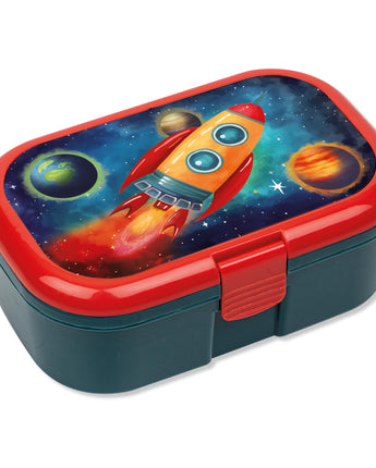 TapirElla - Brotdose „Retrorakete“ – Robuste Lunchbox mit Extra-Fach - Makimo - Smart Kids