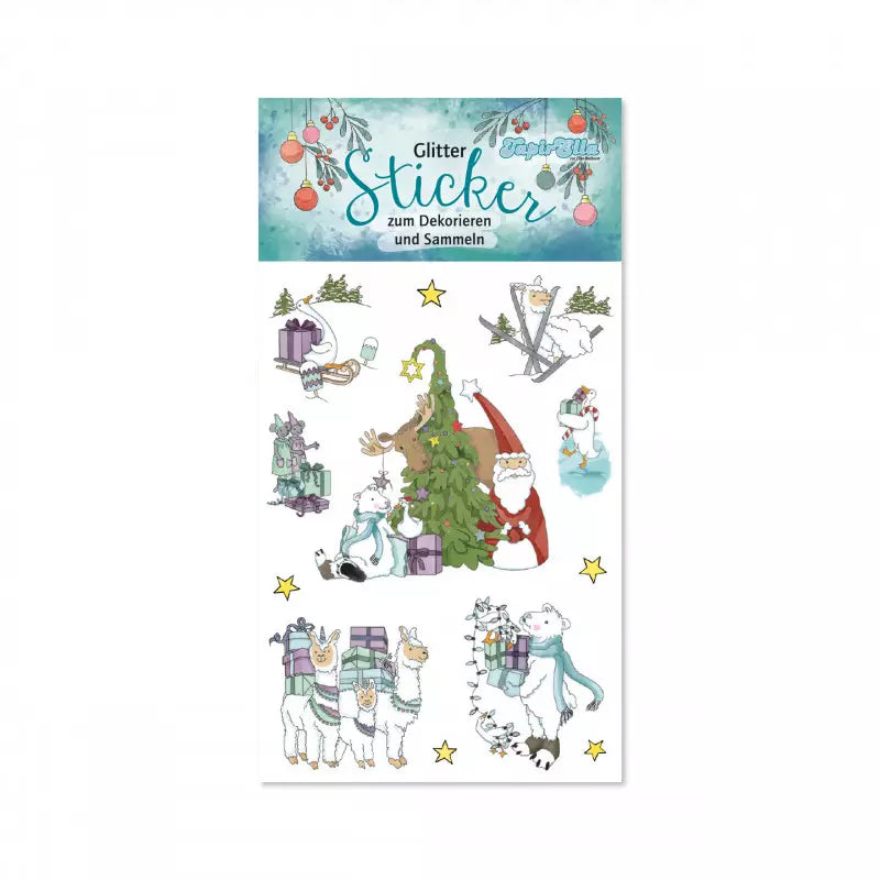 TapirElla Glitter-Sticker Weihnachten 2 - Makimo - Smart Kids